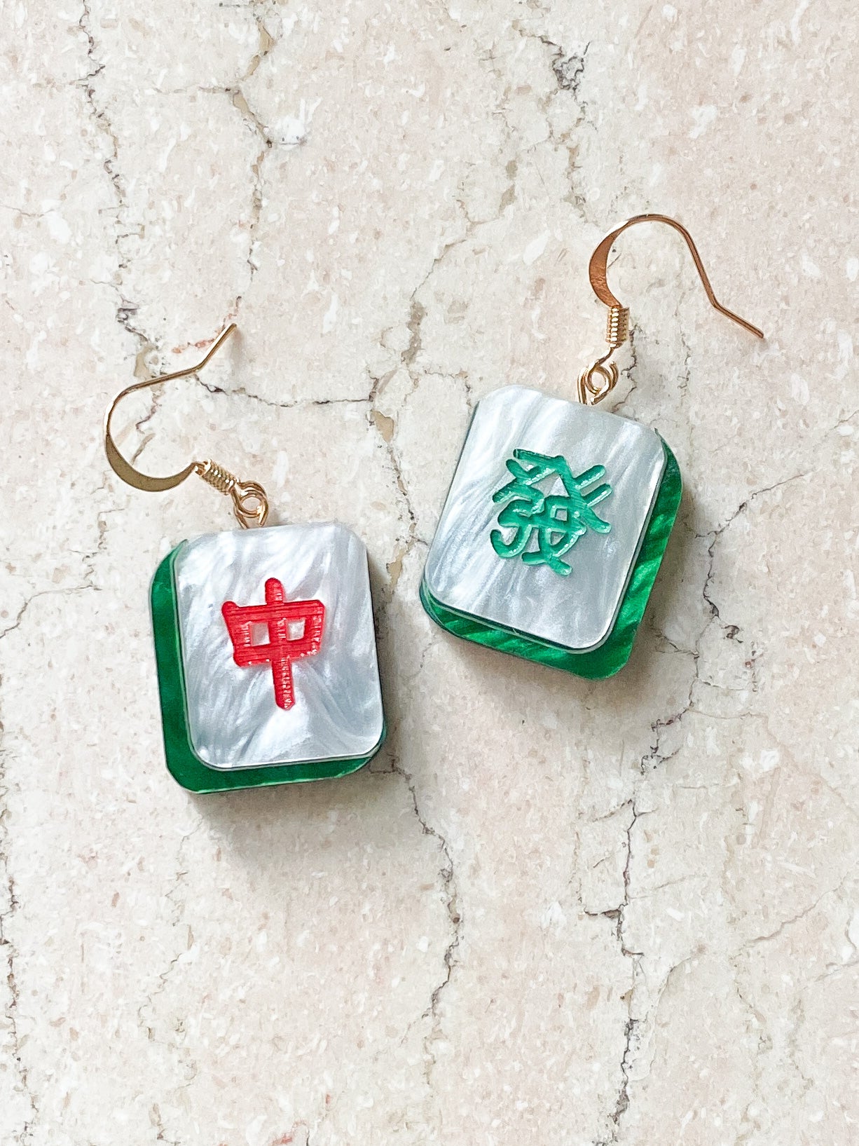 Mahjong Earrings